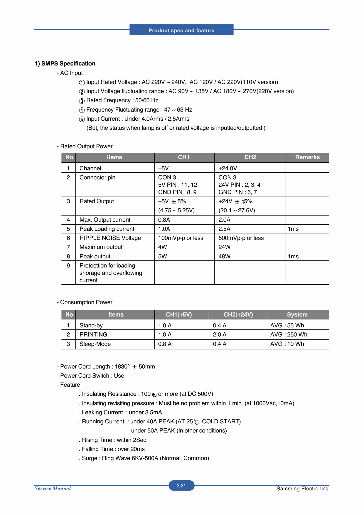 Samsung Laser-Printer ML-2241 Parts and Service Manual-2